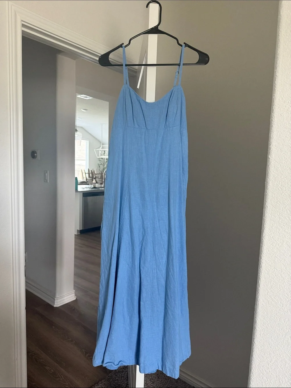 Abercrombie & Fitch Sky Blue Spaghetti Strap Maxi Dress